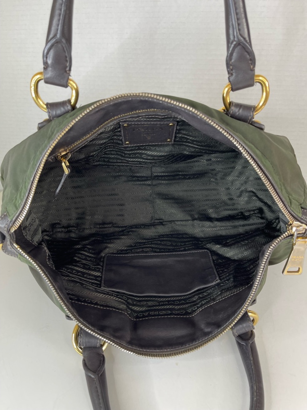 Prada nylon jacquard logo handbag - Picture 10 of 16